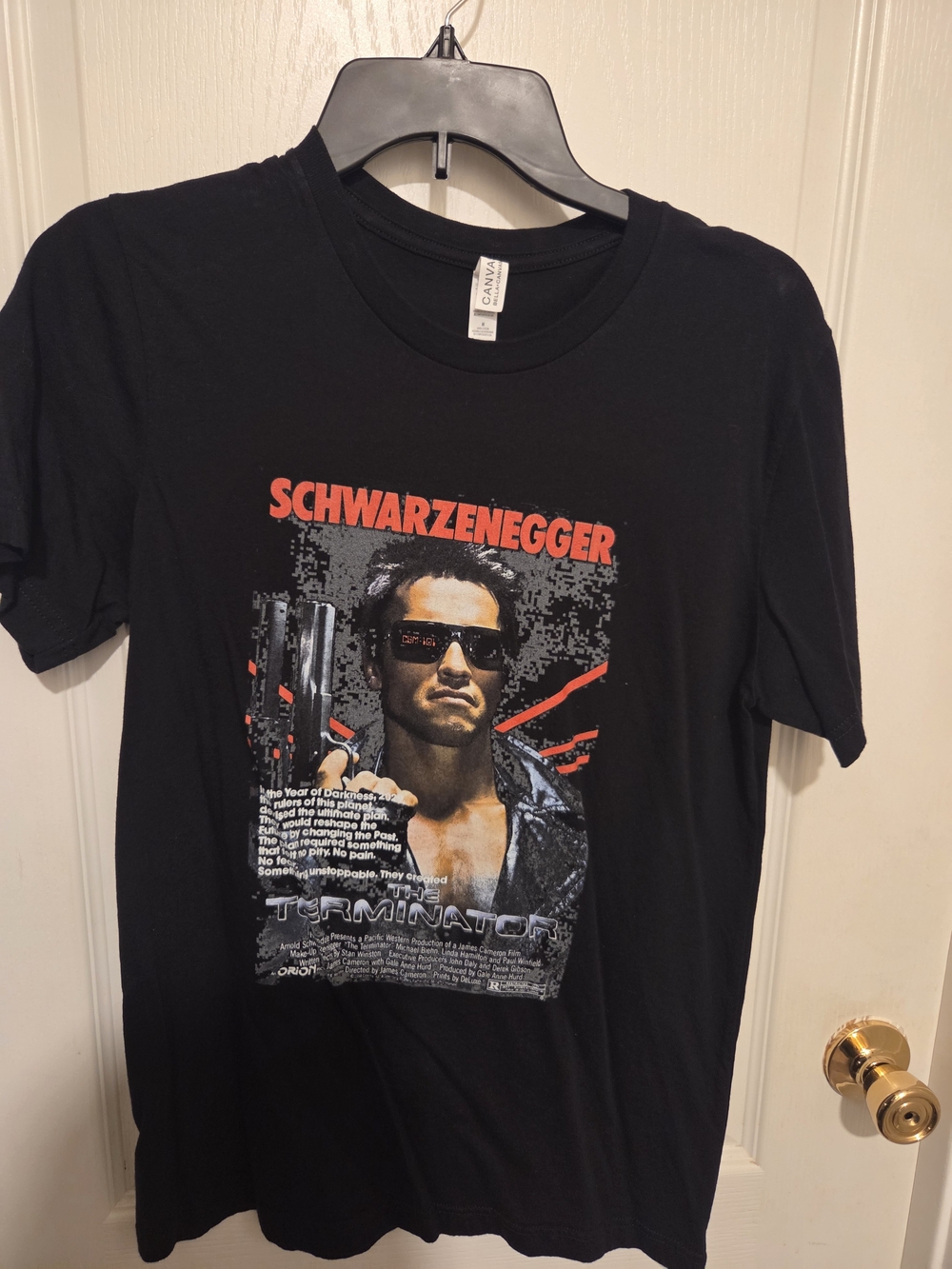 Bella Canvas Black Schwarzenegger Terminator Graphic Tee
